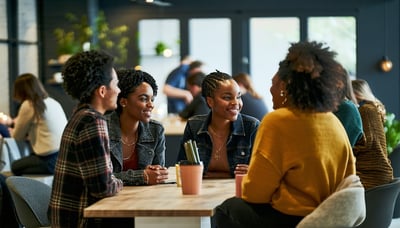 People meeting at a Roommate Mingle event People meeting at a Roommate Mingle event